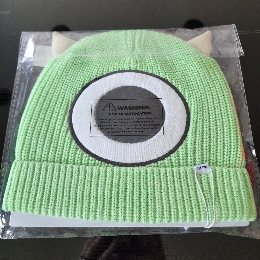 NEW IN BAG Little Sleepies Monsters Inc Mike Beanie Hat